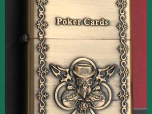 Benzinový zapalovač Poker Cards Kříže trefy (clubs) styl zippo.