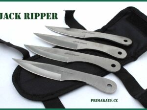 Vrhací nože Jack Ripper. 4ks nožů 14cm Džeka Rozparovače.