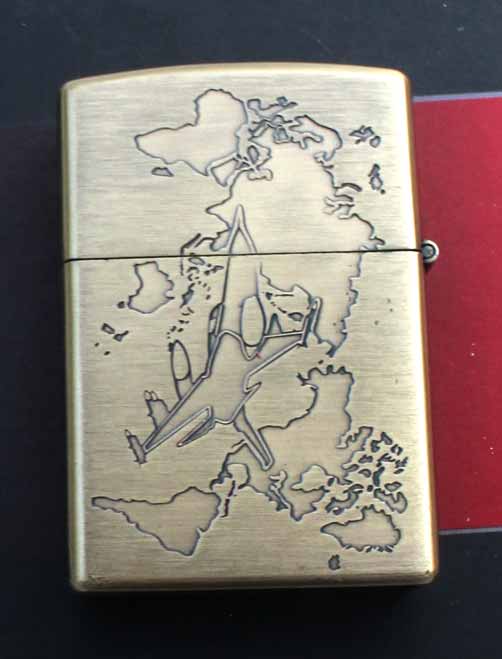 Benzinový zapalovač Stíhačka J-31 styl zippo. - Image 3
