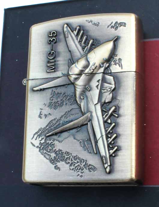 Benzinový zapalovač Stíhačka MIG 35 styl zippo. - Image 6