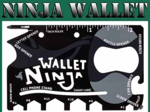 Wallet Ninja - 18 v 1 ocelová multifukční karta