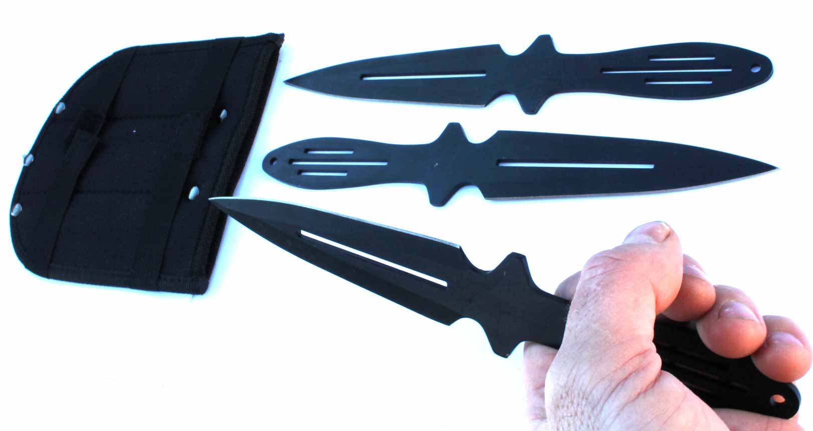 Sada 3 vrhacích nožů Maxi Throwing knife 23cm v nylon pouzdře. - Image 2