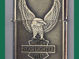 Benzinový zapalovač Motor Cycles Star Lighter styl zippo.
