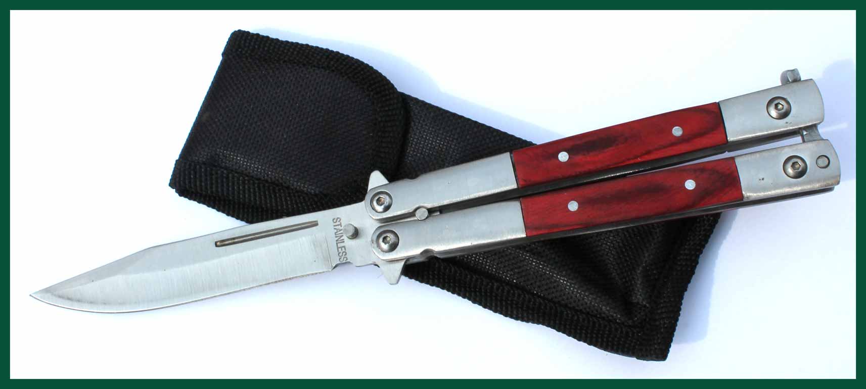 Motýlkový nůž Butterfly knife Stainless 22cm.