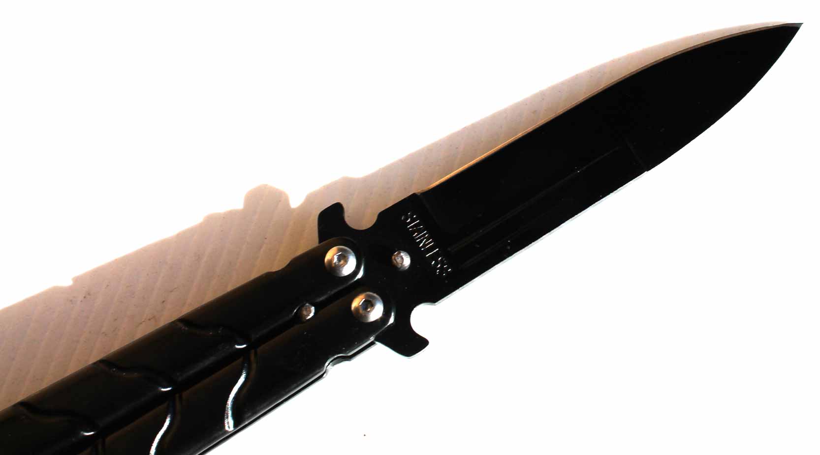 Motýlkový nůž Butterfly knife Stainless 22,5cm. - Image 8