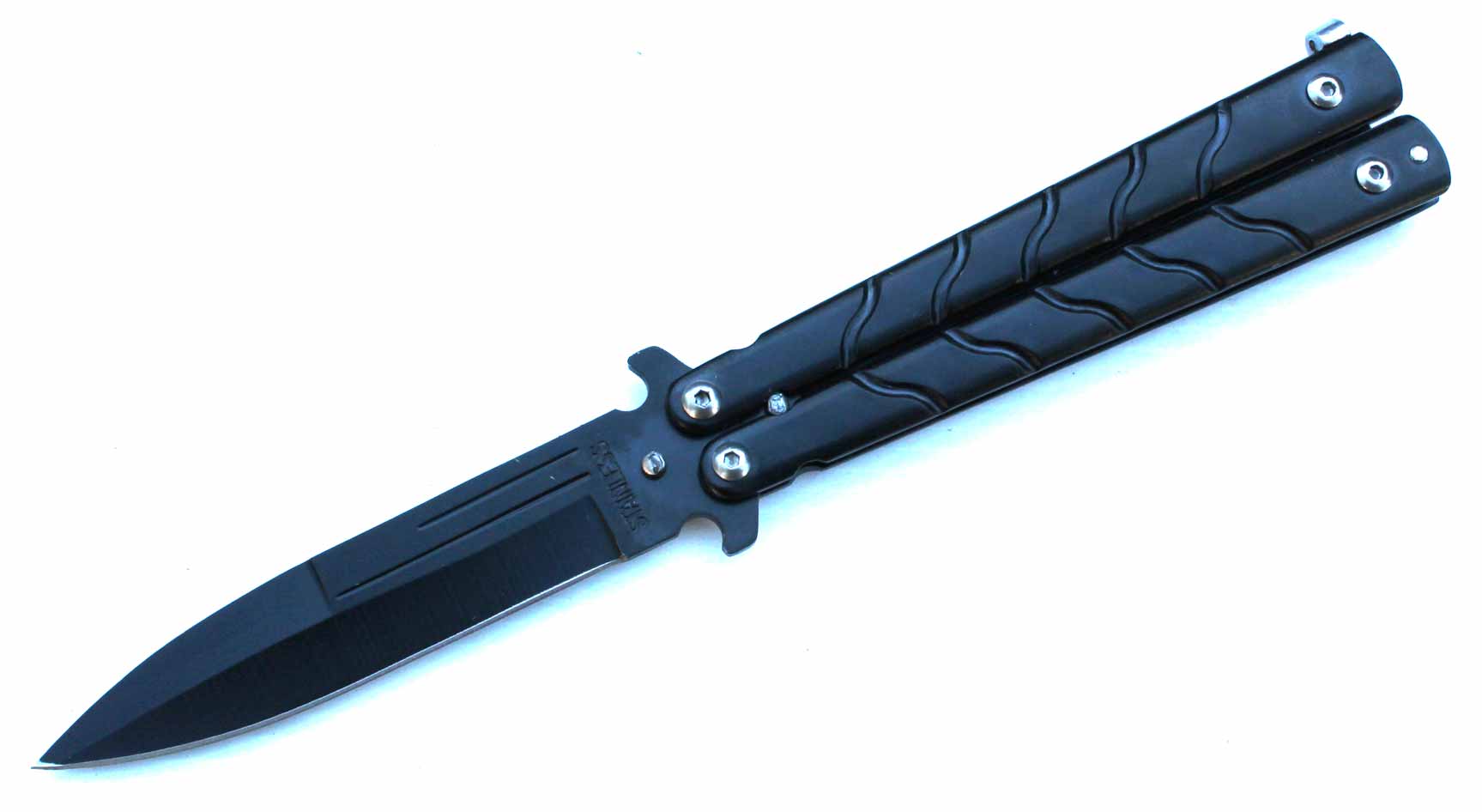 Motýlkový nůž Butterfly knife Stainless 22,5cm. - Image 9