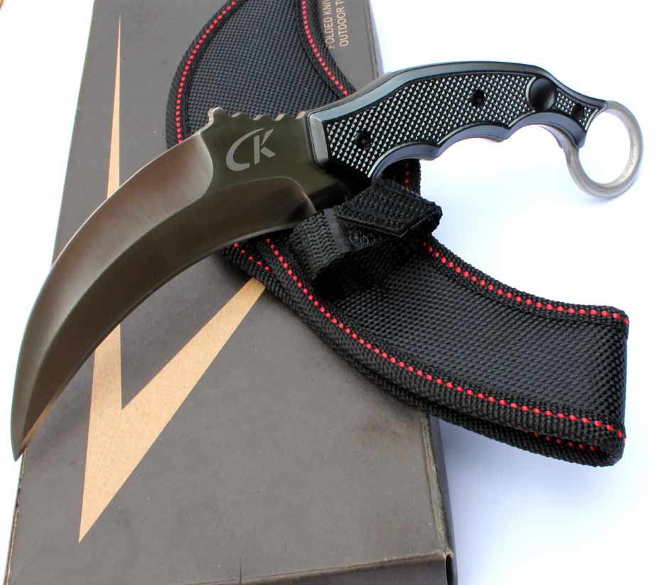 Pevný karambit Sanjia zahnutý nůž s okem . - Image 10